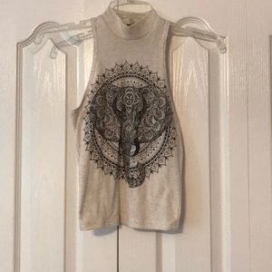 Rue 21 elephant print cropped tank